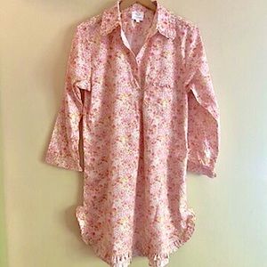 Lenora by Dina Yang Josie Ruffle nightshirt gown Sz M